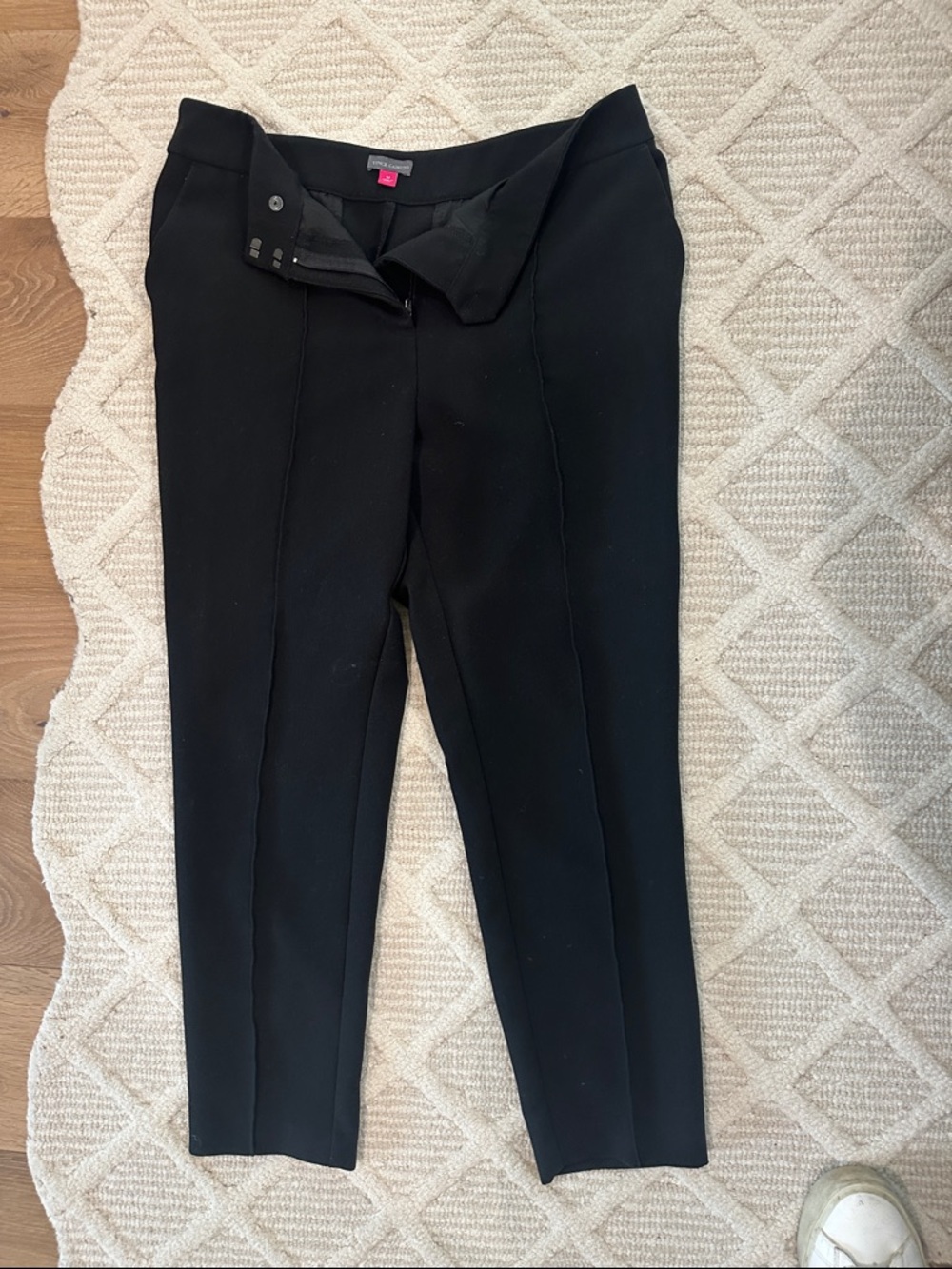 Vince Camuto Black Women's Tailored Straight-Leg Trousers